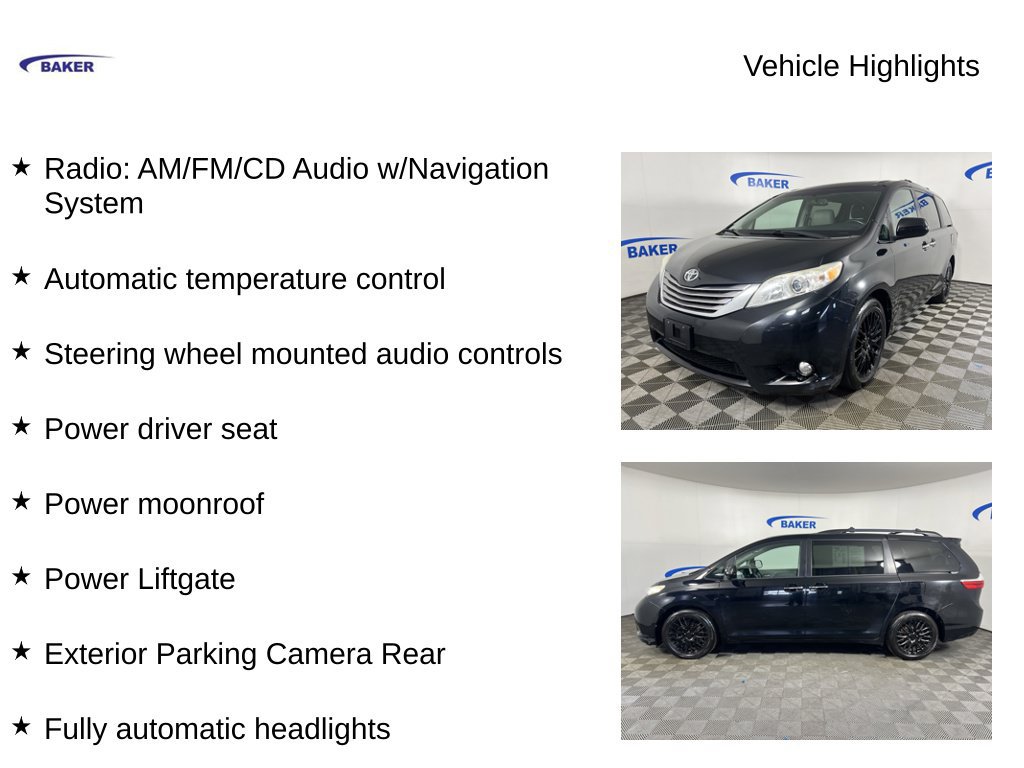 Used 2015 Toyota Sienna XLE 7 Passenger Minivan
