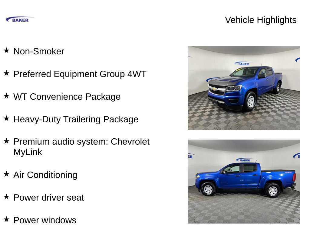 Used 2018 Chevrolet Colorado 4WD Work Truck Truck