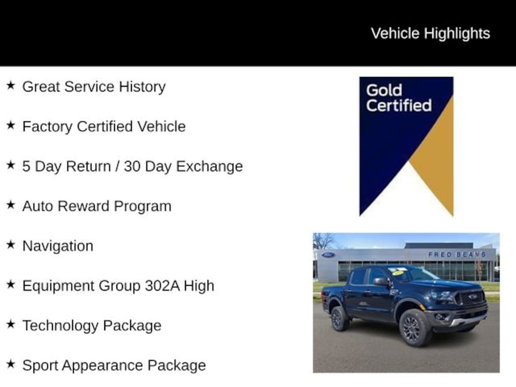 Certified 2023 Ford Ranger XLT CREW CAB SHORT BED TRUCK