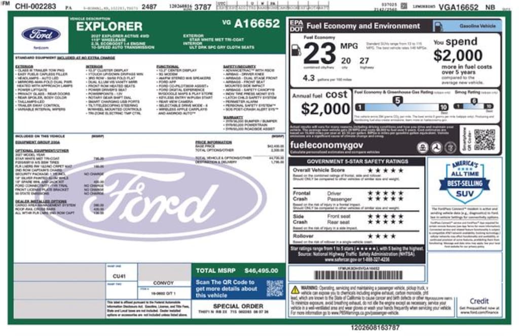New 2027 Ford Explorer Active SUV