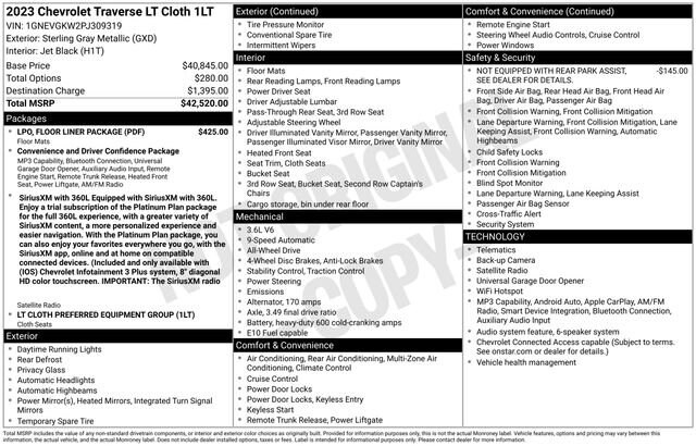 2023 Chevrolet Traverse LT Cloth vehicle photo 2