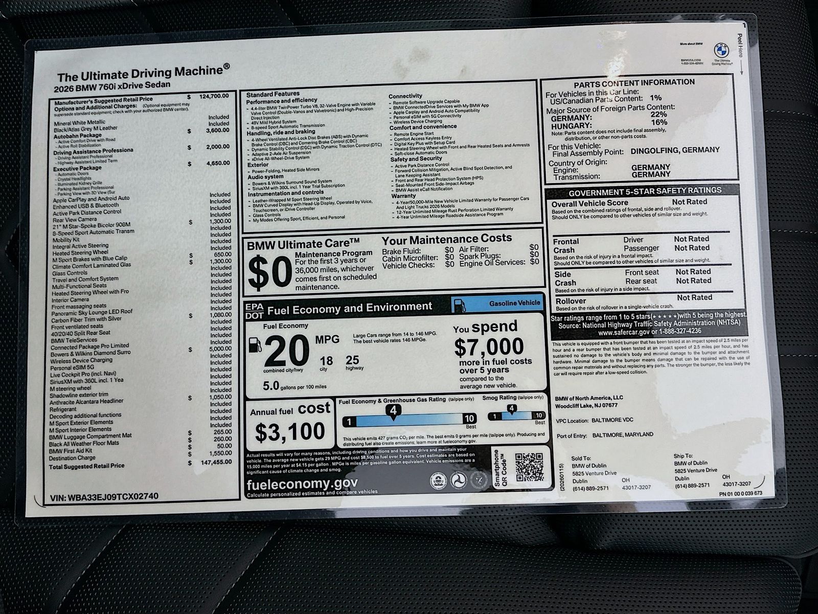 2026 BMW 7 Series 760i - Photo 48