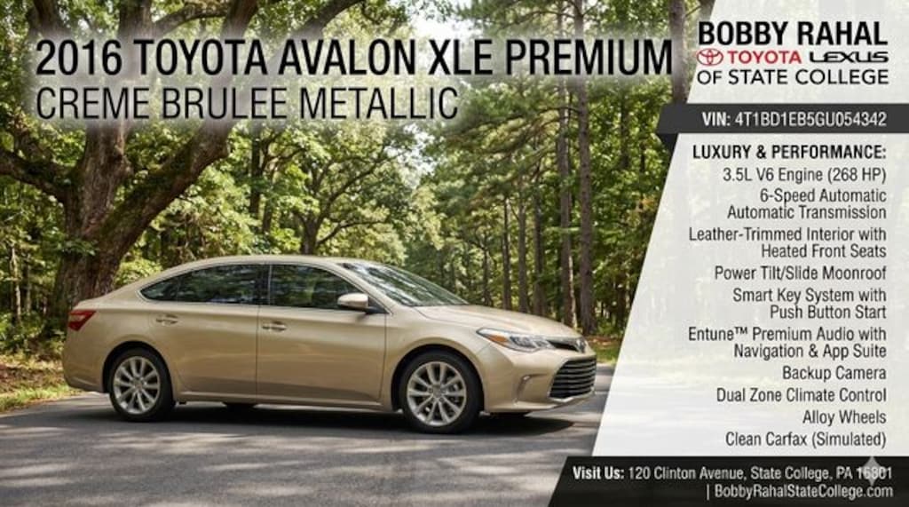 Used 2016 Toyota Avalon Hybrid XLE Premium Sedan