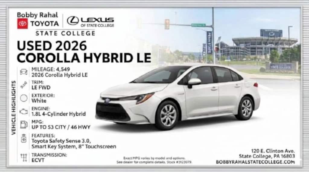 Used 2026 Toyota Corolla Hybrid LE Sedan