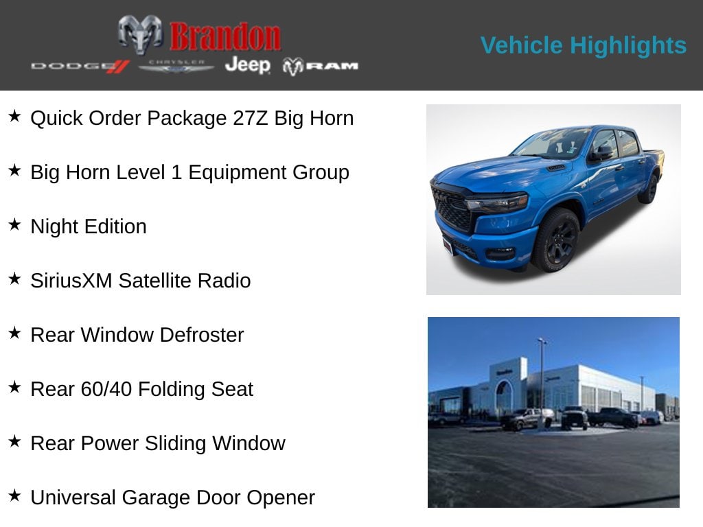 New 2026 Ram 1500 Big Horn/Lone Star Pickup