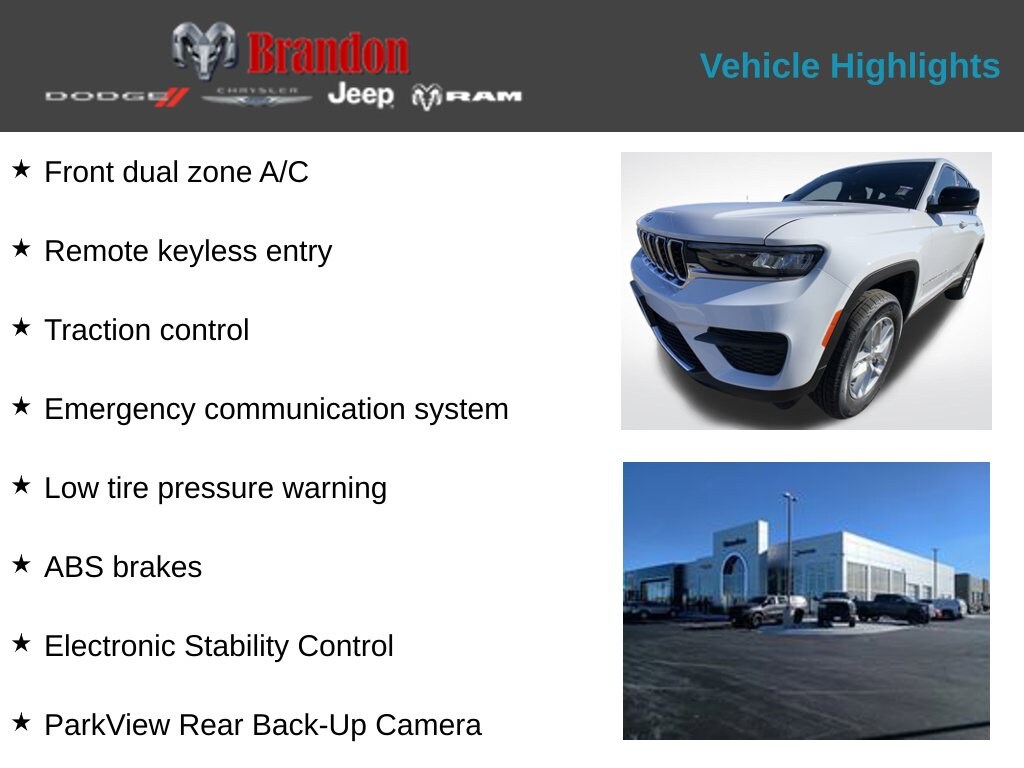New 2026 Jeep Grand Cherokee Laredo Sport Utility