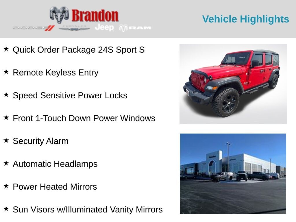 Used 2018 Jeep Wrangler Unlimited Sport S SUV