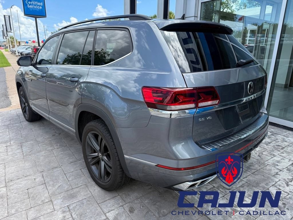 Used 2021 Volkswagen Atlas SE w/Tech R-Line with VIN 1V2PR2CA0MC533215 for sale in Jennings, LA