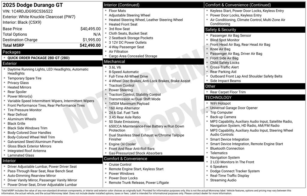 Used 2025 Dodge Durango GT SUV