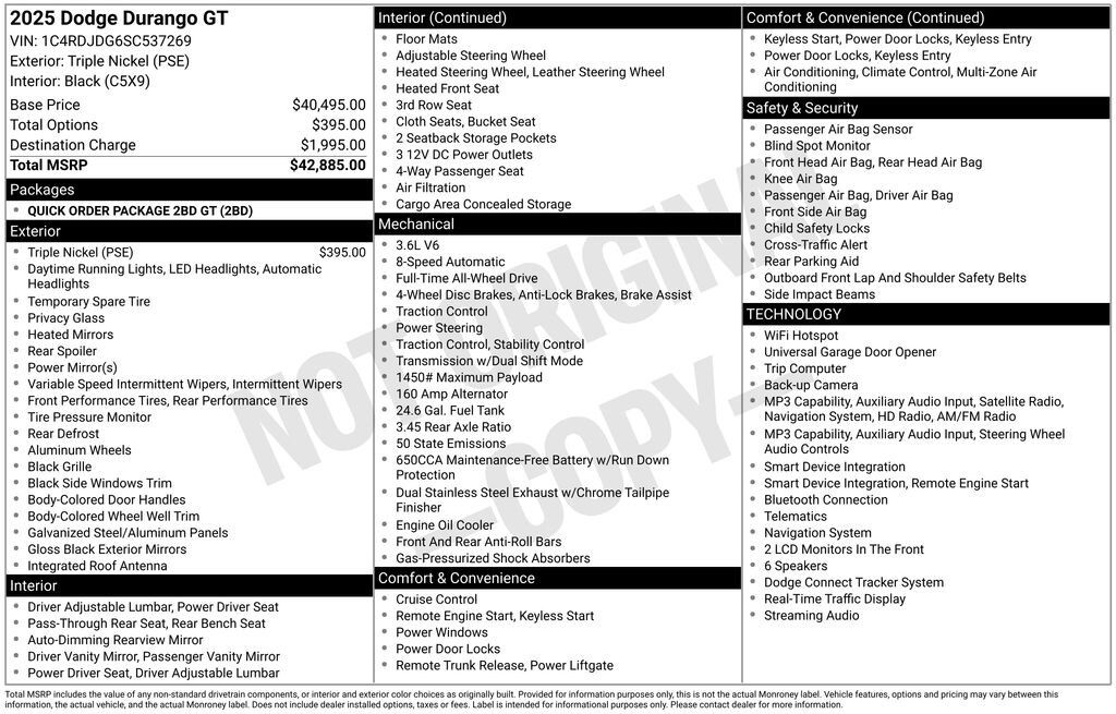 Used 2025 Dodge Durango GT SUV
