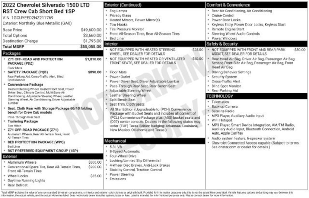 Used 2022 Chevrolet Silverado 1500 LTD RST Truck