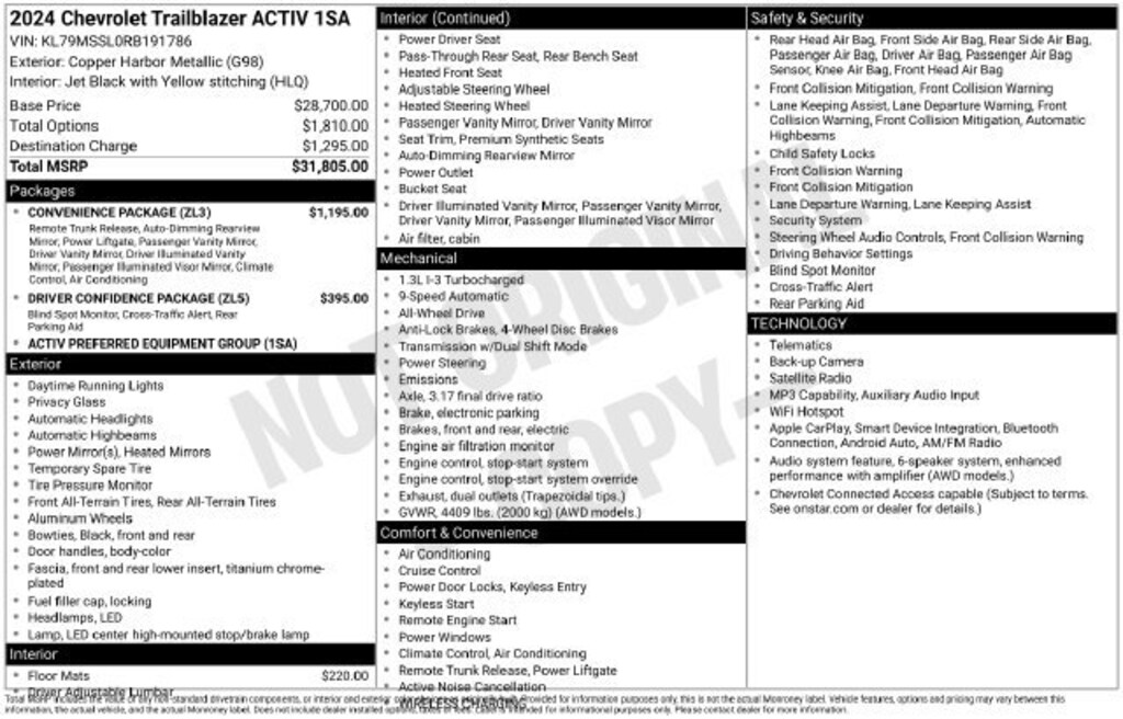 Used 2024 Chevrolet Trailblazer Activ SUV