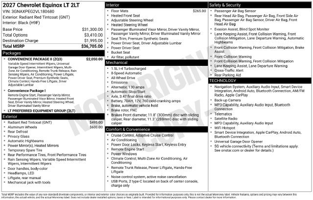 2027 Chevrolet Equinox LT - Photo 36
