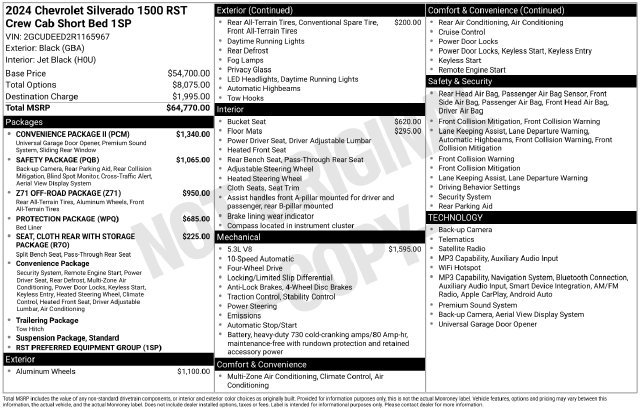 Used 2024 Chevrolet Silverado 1500 RST Truck