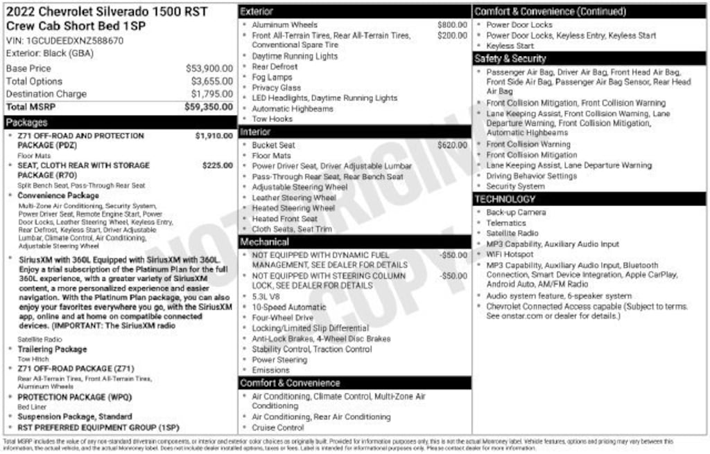 Used 2022 Chevrolet Silverado 1500 RST Truck