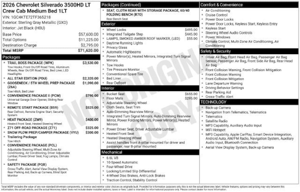 New 2026 Chevrolet Silverado 3500 HD LT Truck