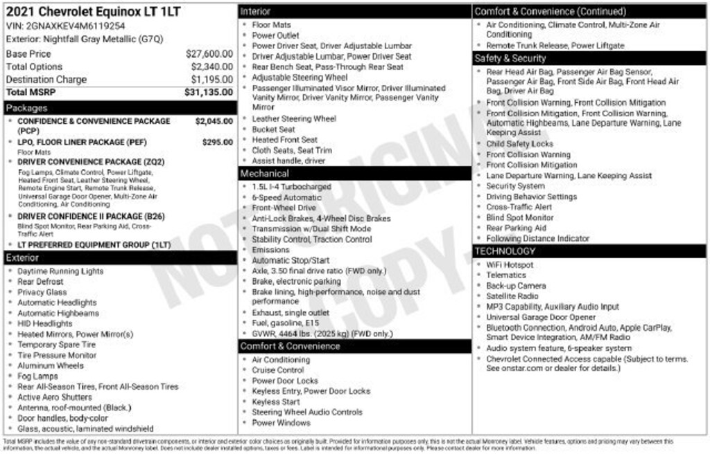 Used 2021 Chevrolet Equinox LT SUV