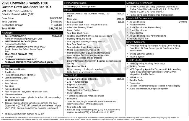 Used 2020 Chevrolet Silverado 1500 Custom Truck