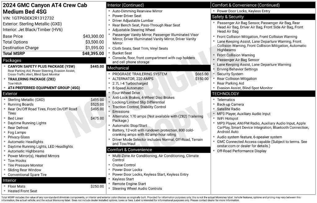 Used 2024 GMC Canyon AT4 Truck Crew Cab