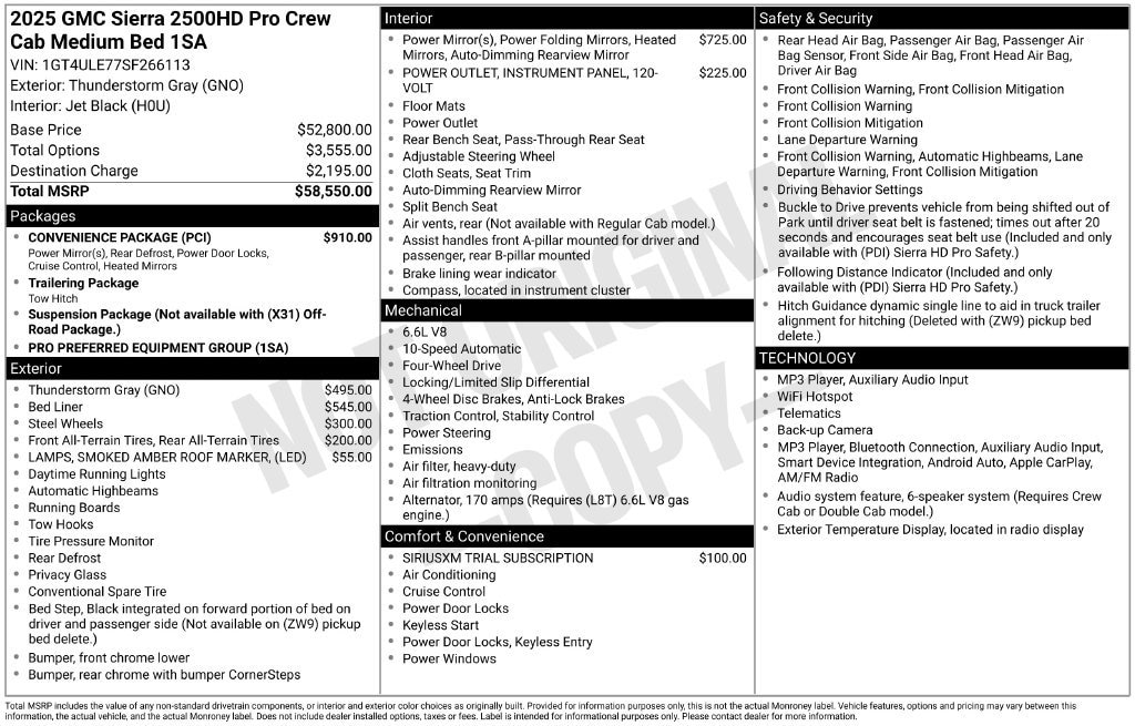 Used 2025 GMC Sierra 2500 HD Pro Truck Crew Cab