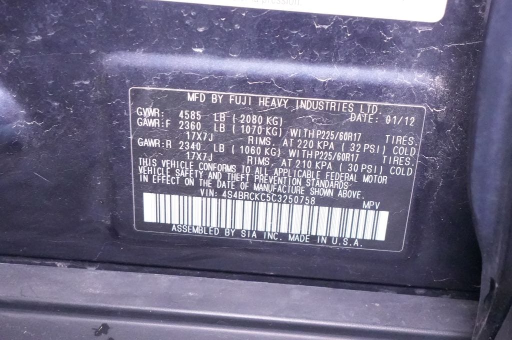 2012 Subaru Outback Limited - Photo 39
