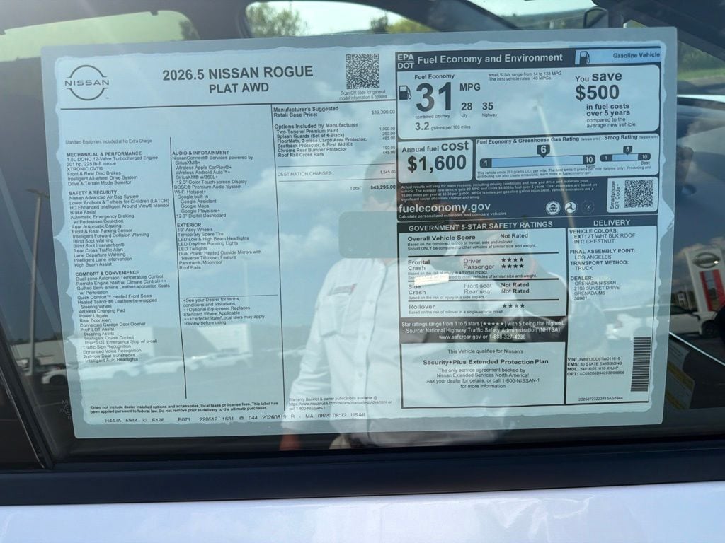 New 2026 Nissan Rogue Platinum SUV