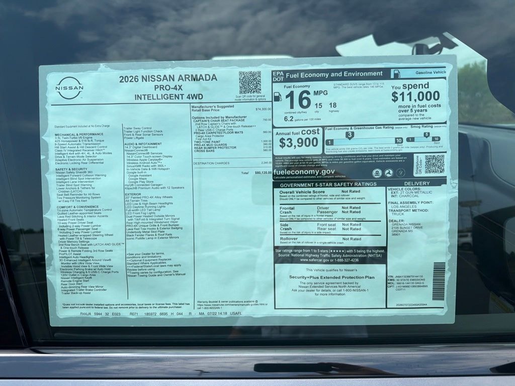 New 2026 Nissan Armada PRO-4X SUV
