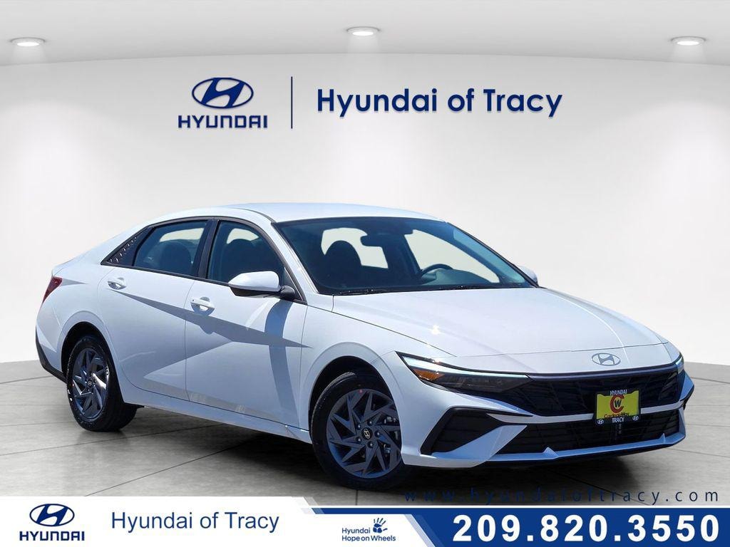 New 2026 Hyundai Elantra Hybrid Blue Sedan