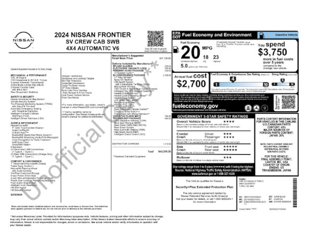 Used 2024 Nissan Frontier SV Truck
