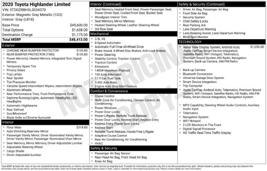 Used 2020 Toyota Highlander Limited SUV