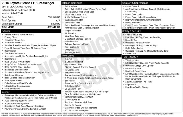 2016 Toyota Sienna