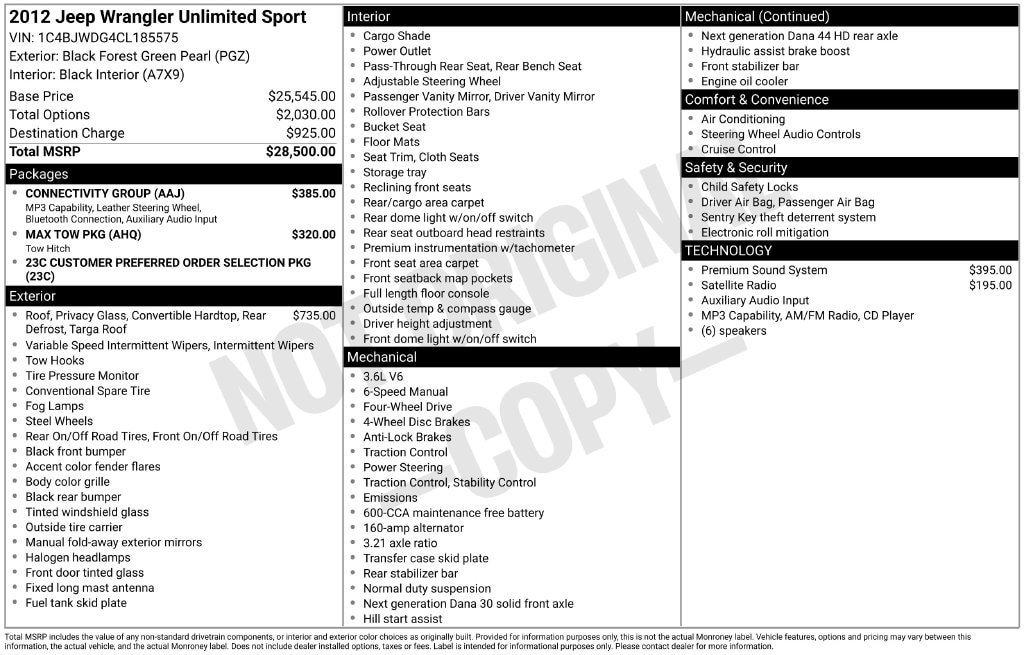 2012 Jeep Wrangler Unlimited