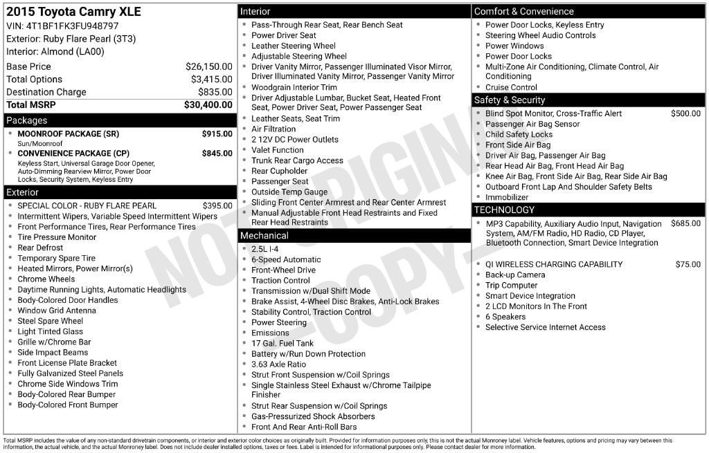 2015 Toyota Camry XLE
