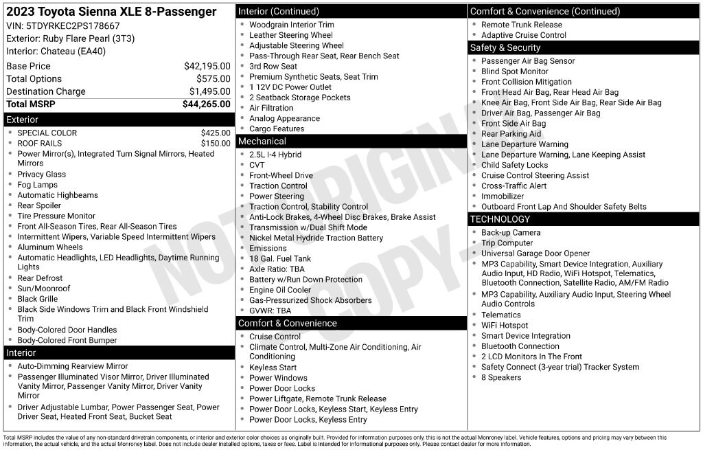 Used 2023 Toyota Sienna XLE Van Passenger Van