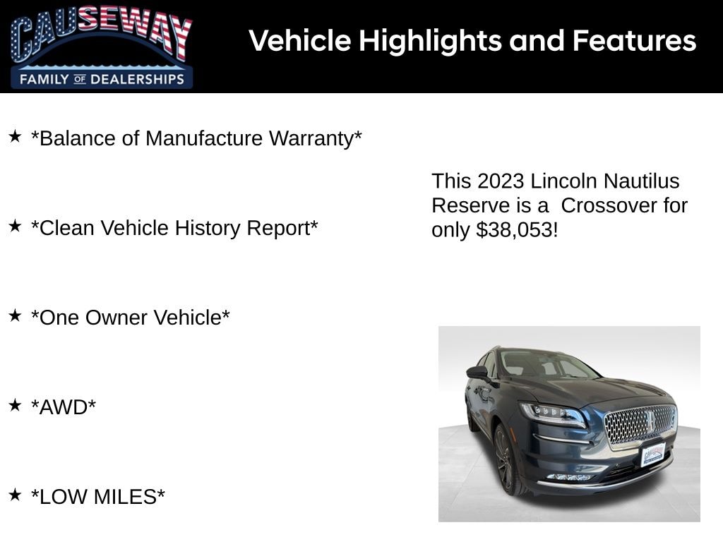 Used 2023 Lincoln Nautilus Reserve SUV