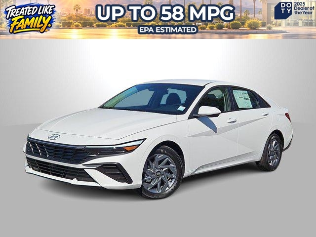2026 Hyundai Elantra Hybrid Blue Sedan