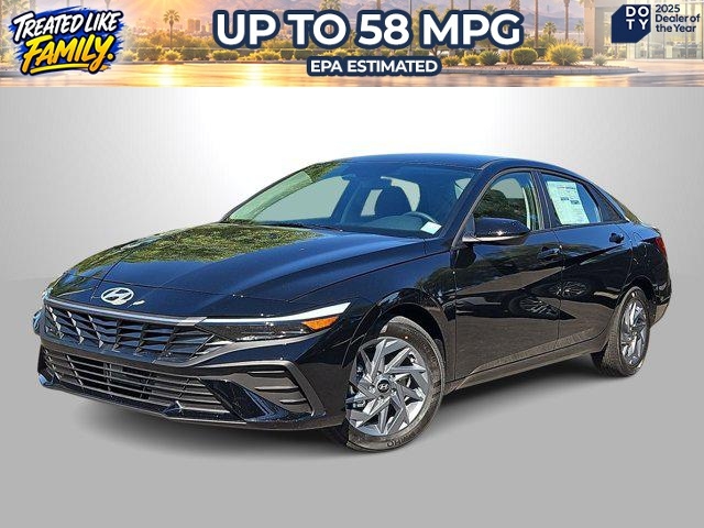 2026 Hyundai Elantra Hybrid Blue Sedan