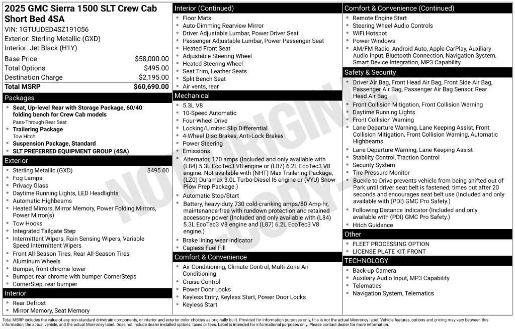 Used 2025 GMC Sierra 1500 SLT Truck