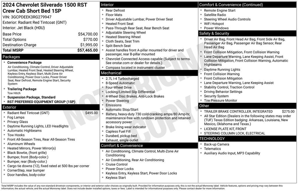 Used 2024 Chevrolet Silverado 1500 RST Truck