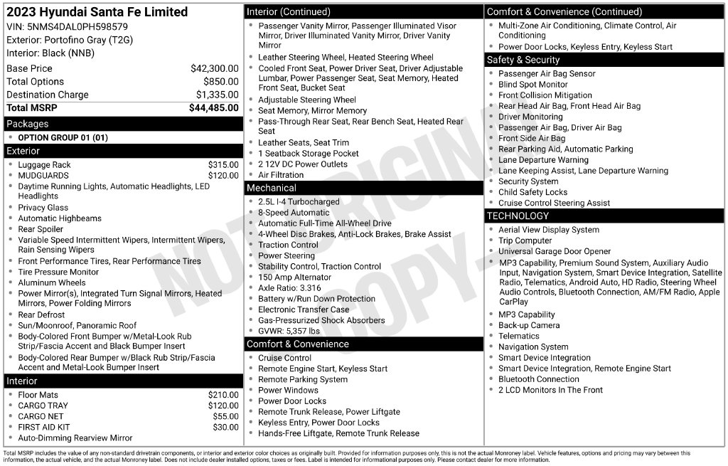 Used 2023 Hyundai Santa Fe Limited SUV