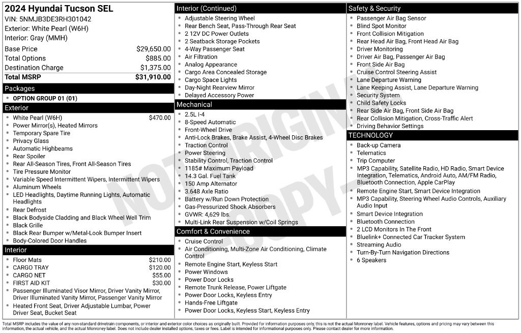 Used 2024 Hyundai Tucson SEL SUV