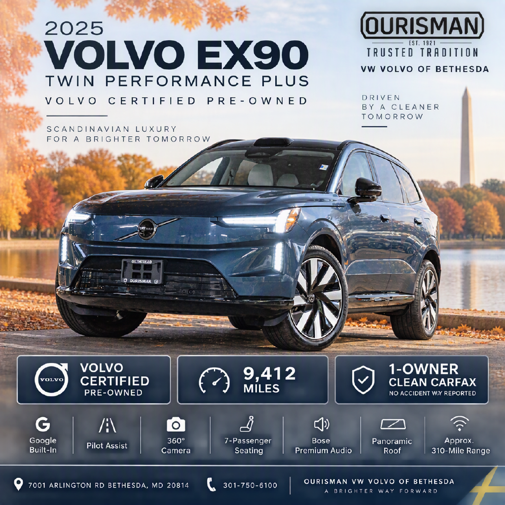 Certified 2025 Volvo EX90 Twin Motor Performance Plus SUV