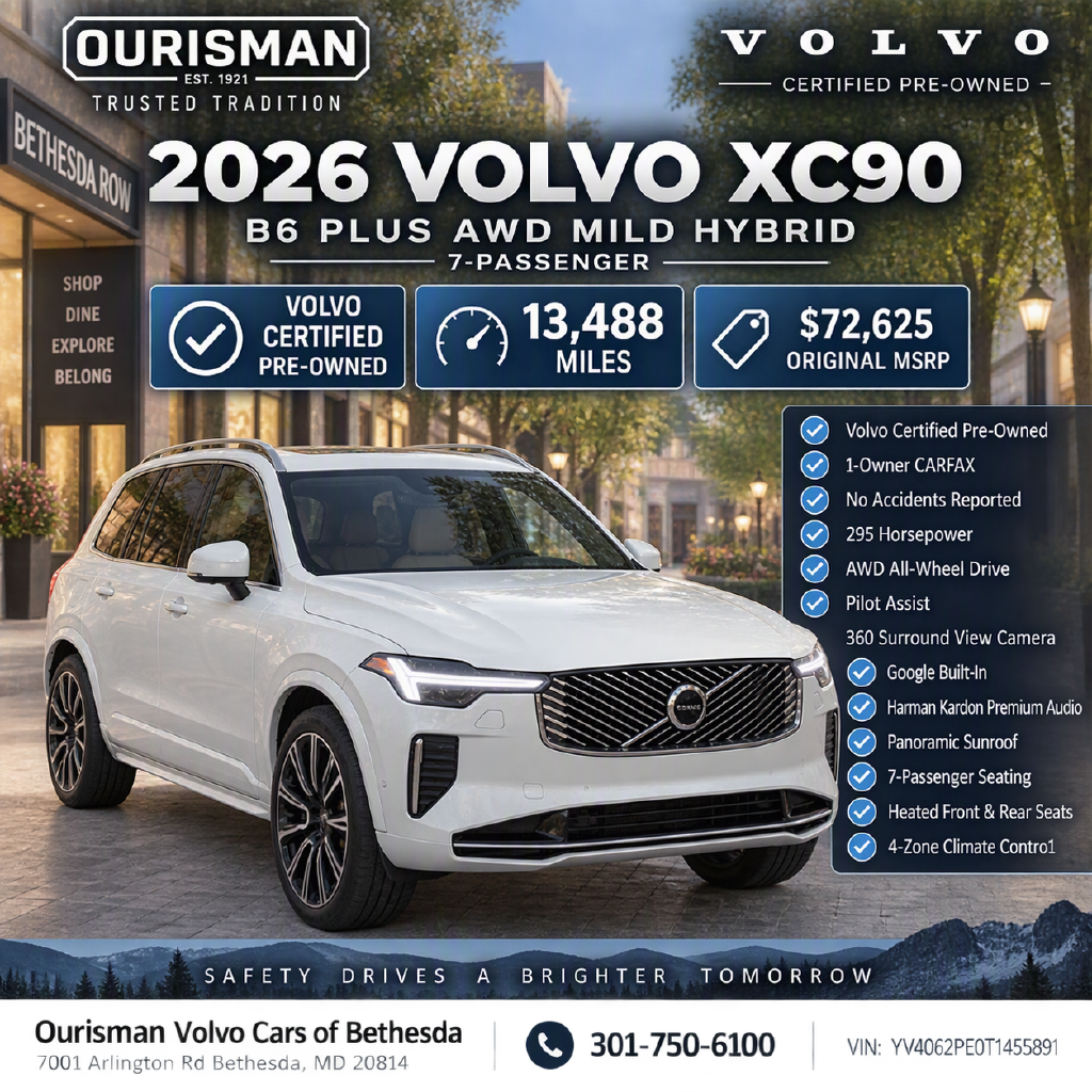 Used 2026 Volvo XC90 B6 Plus 7-Seater SUV
