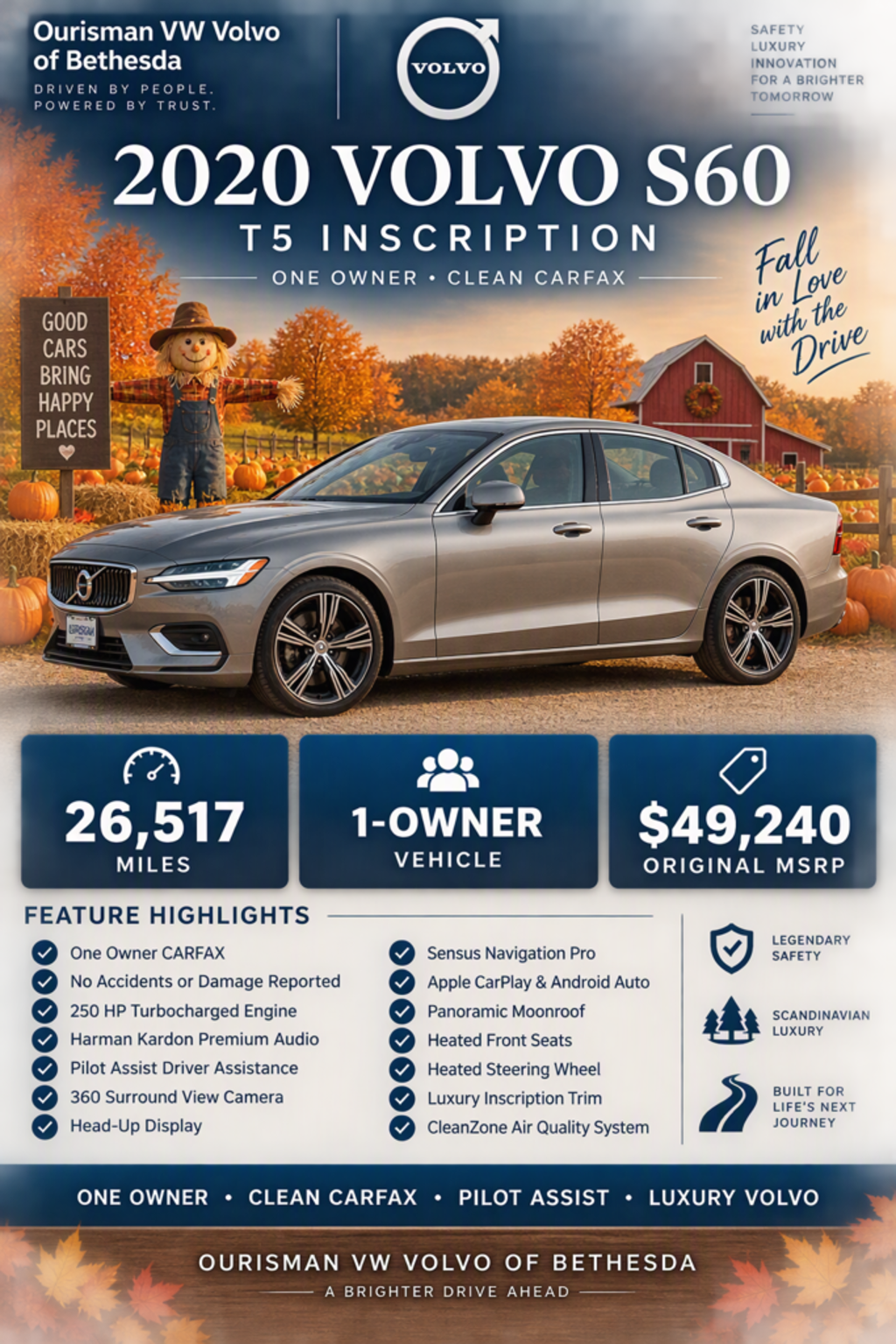 Used 2020 Volvo S60 T5 Inscription Sedan