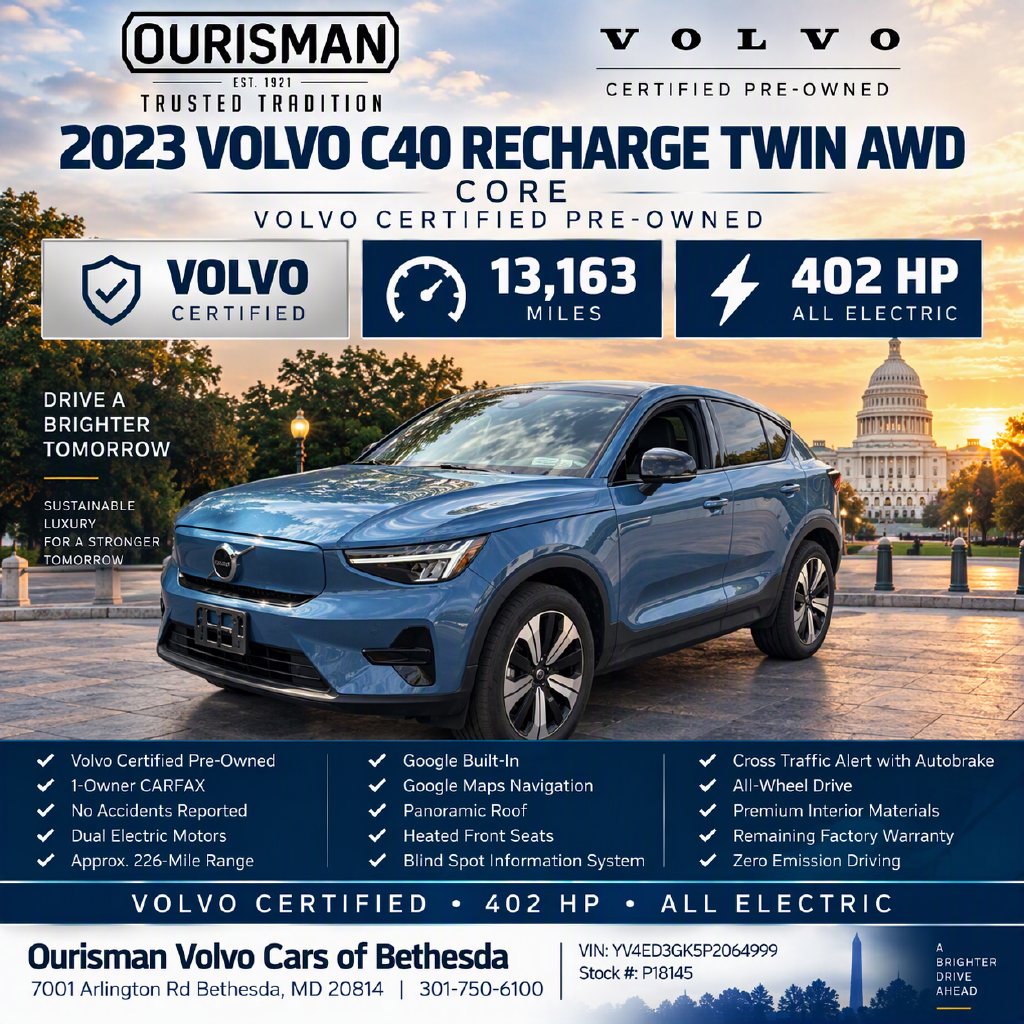 Used 2023 Volvo C40 Recharge Pure Electric Twin Core SUV