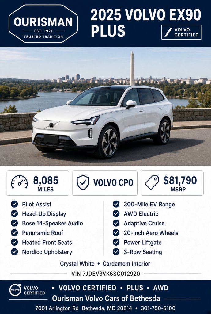Certified 2025 Volvo EX90 Twin Motor Plus SUV