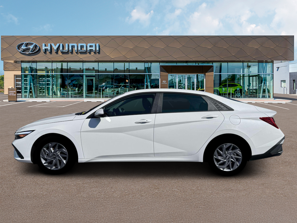 New 2026 Hyundai Elantra Hybrid Blue Sedan