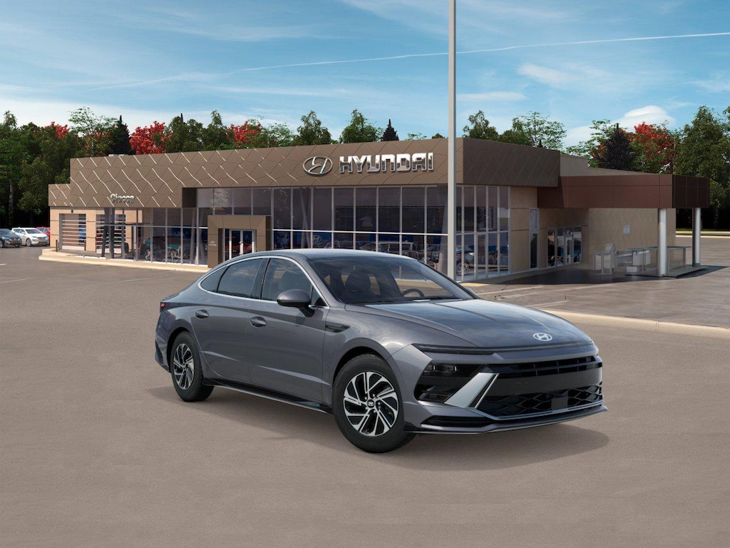 New 2026 Hyundai Sonata Hybrid Blue Sedan