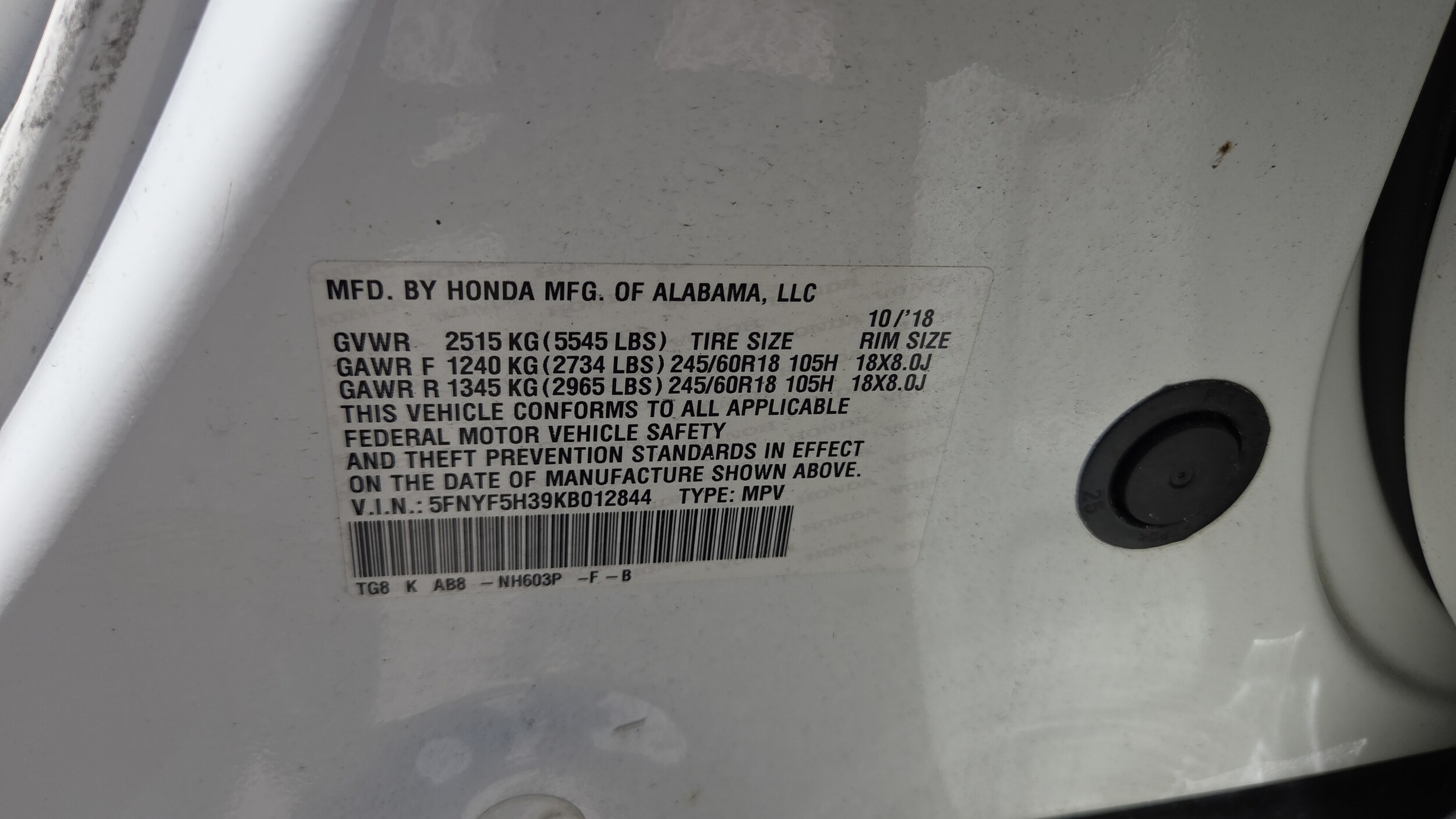 2019 Honda Pilot EX - Photo 20