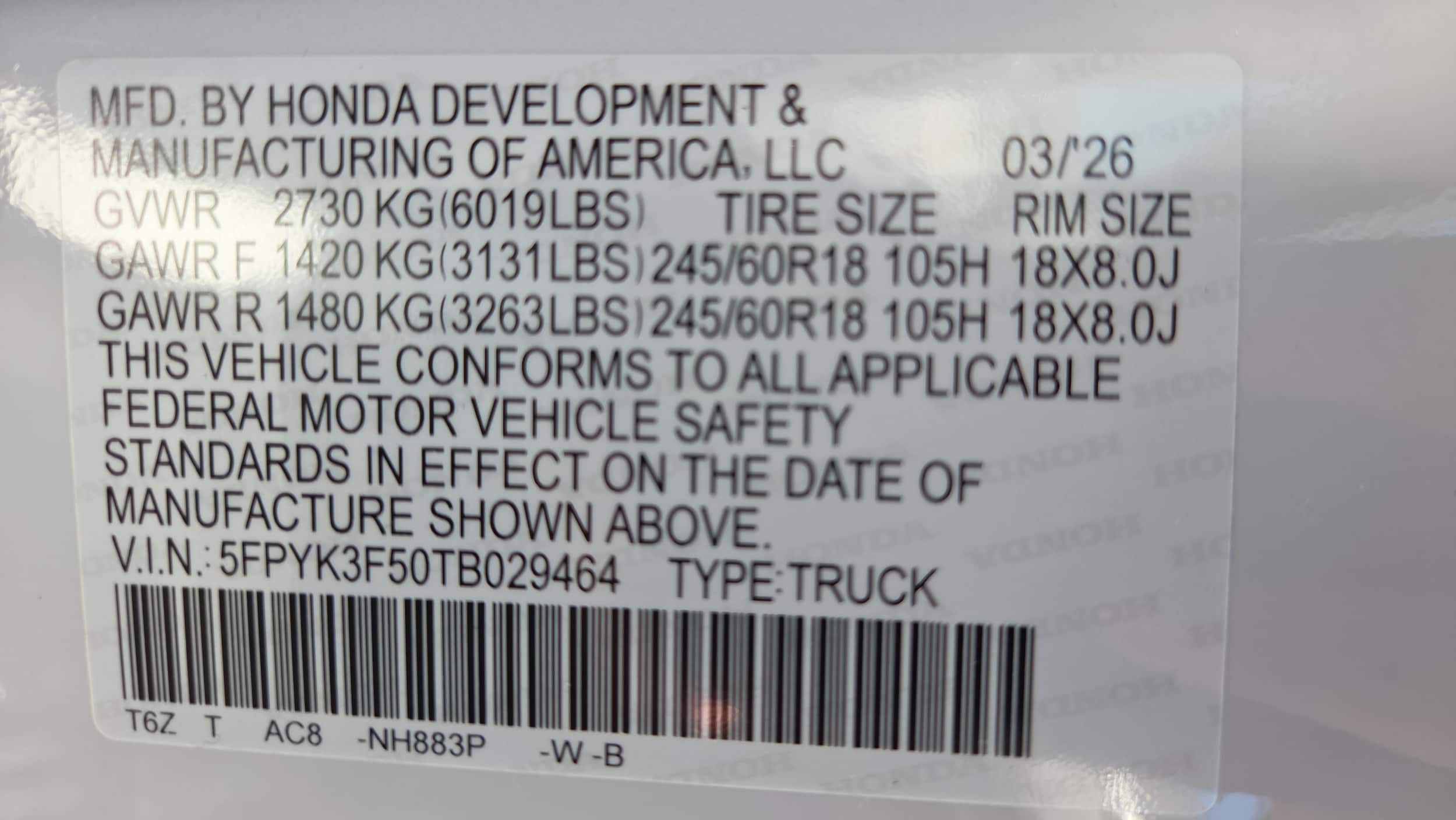 2026 Honda Ridgeline RTL - Photo 23